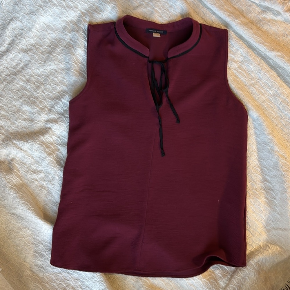 Maroon Sleeveless Blouse